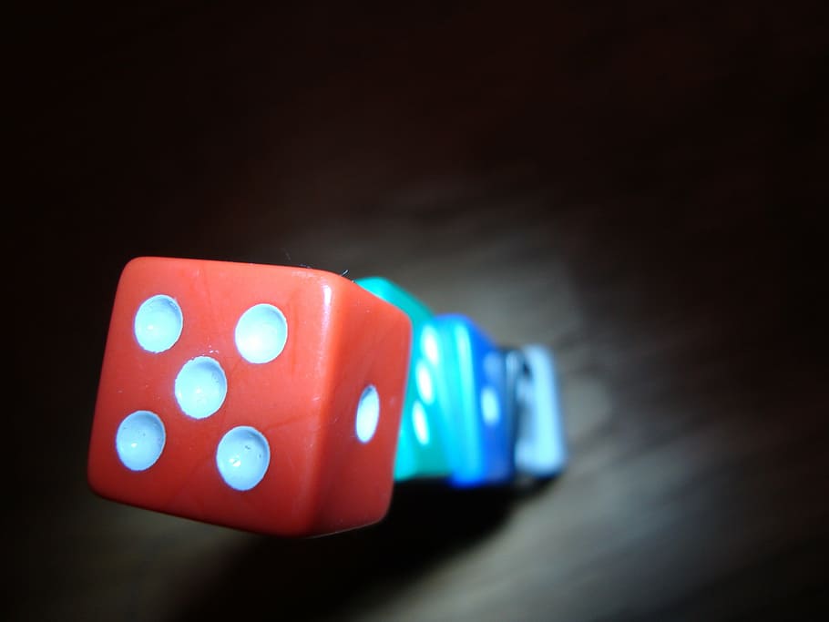 cube, tower, instantaneous speed, five, gambling, dice, leisure Games, HD wallpaper