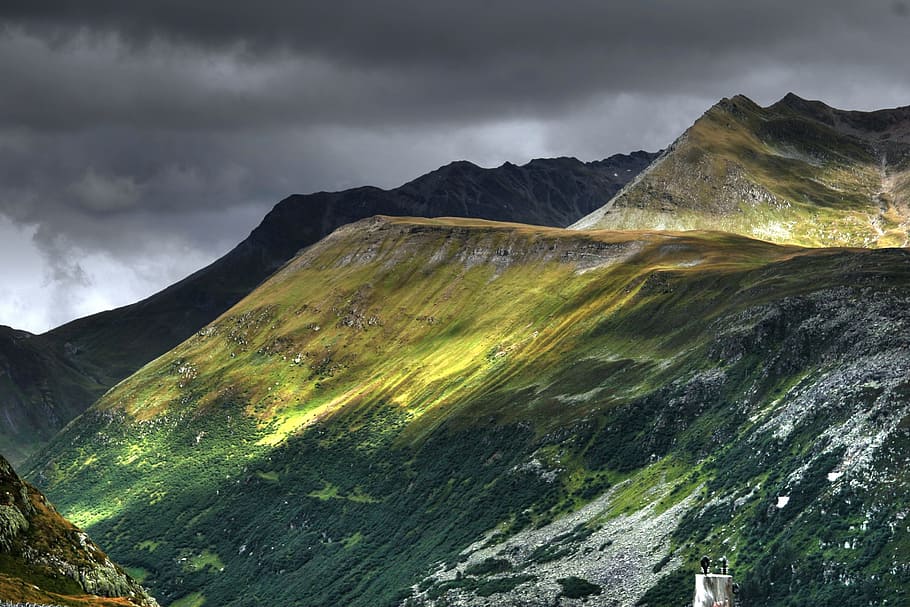 Alpine, Switzerland, Mountains, grimsel pass, bernese oberland, HD wallpaper