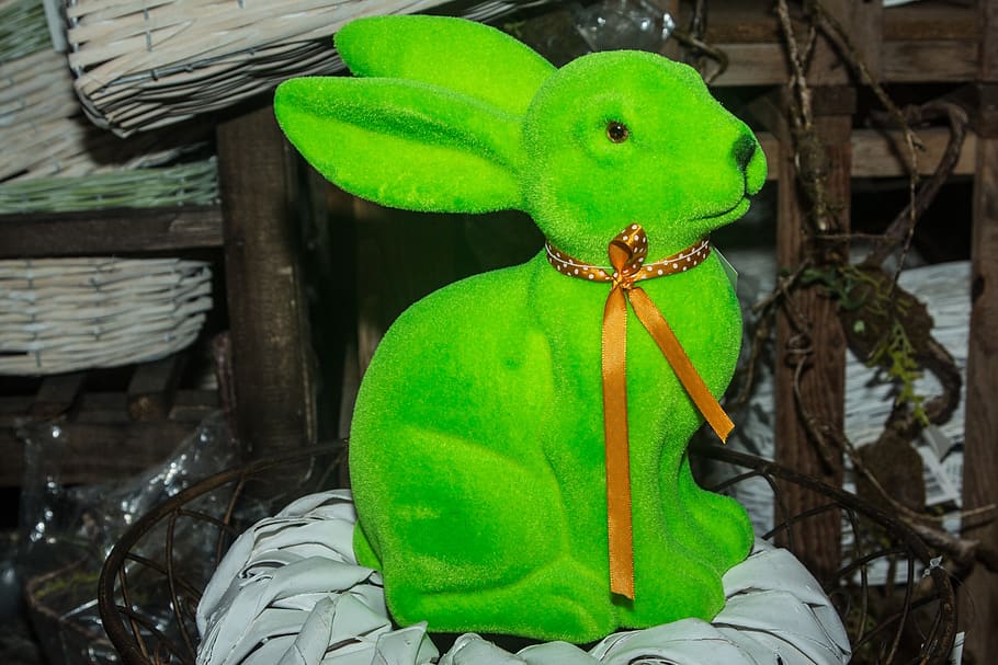 easter, easter bunny, hare, figure, easter decoration, colorful HD wallpaper