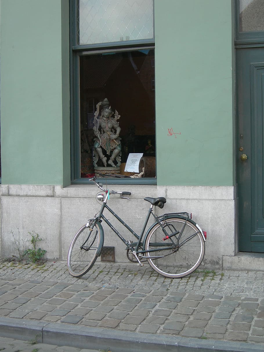 street, bicycle, pavement, cobbled, cobblestones, travel, ghent HD wallpaper