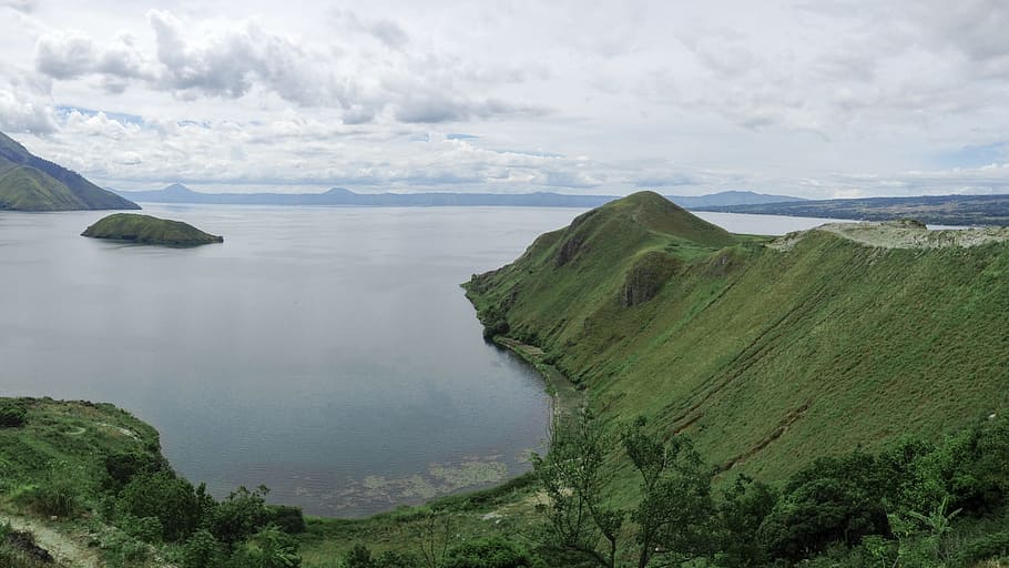 lake, indonesian, sumatra, beauty in nature, scenics - nature HD wallpaper