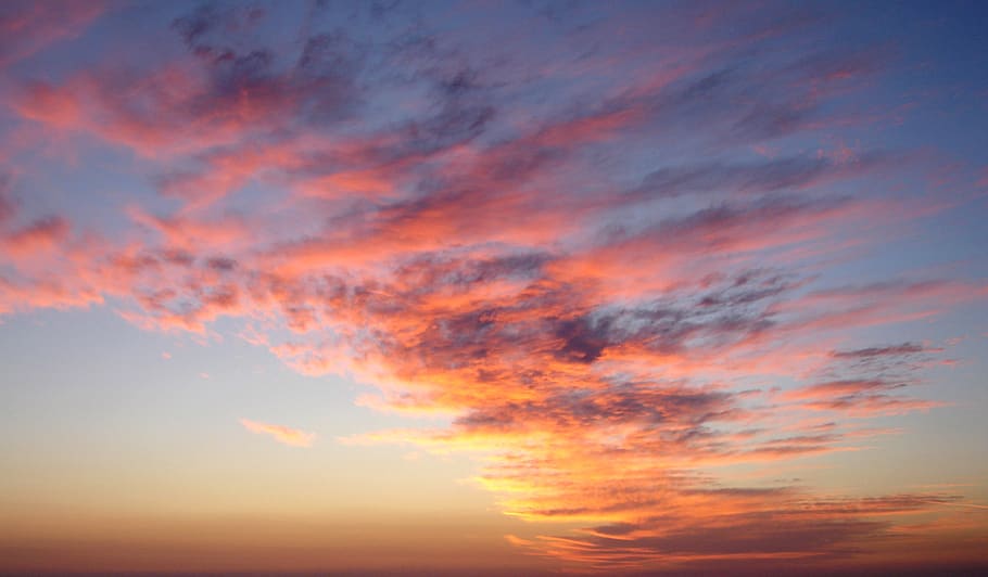 sunset, nature, dawn, sky, cloud, cloud - sky, orange color, HD wallpaper