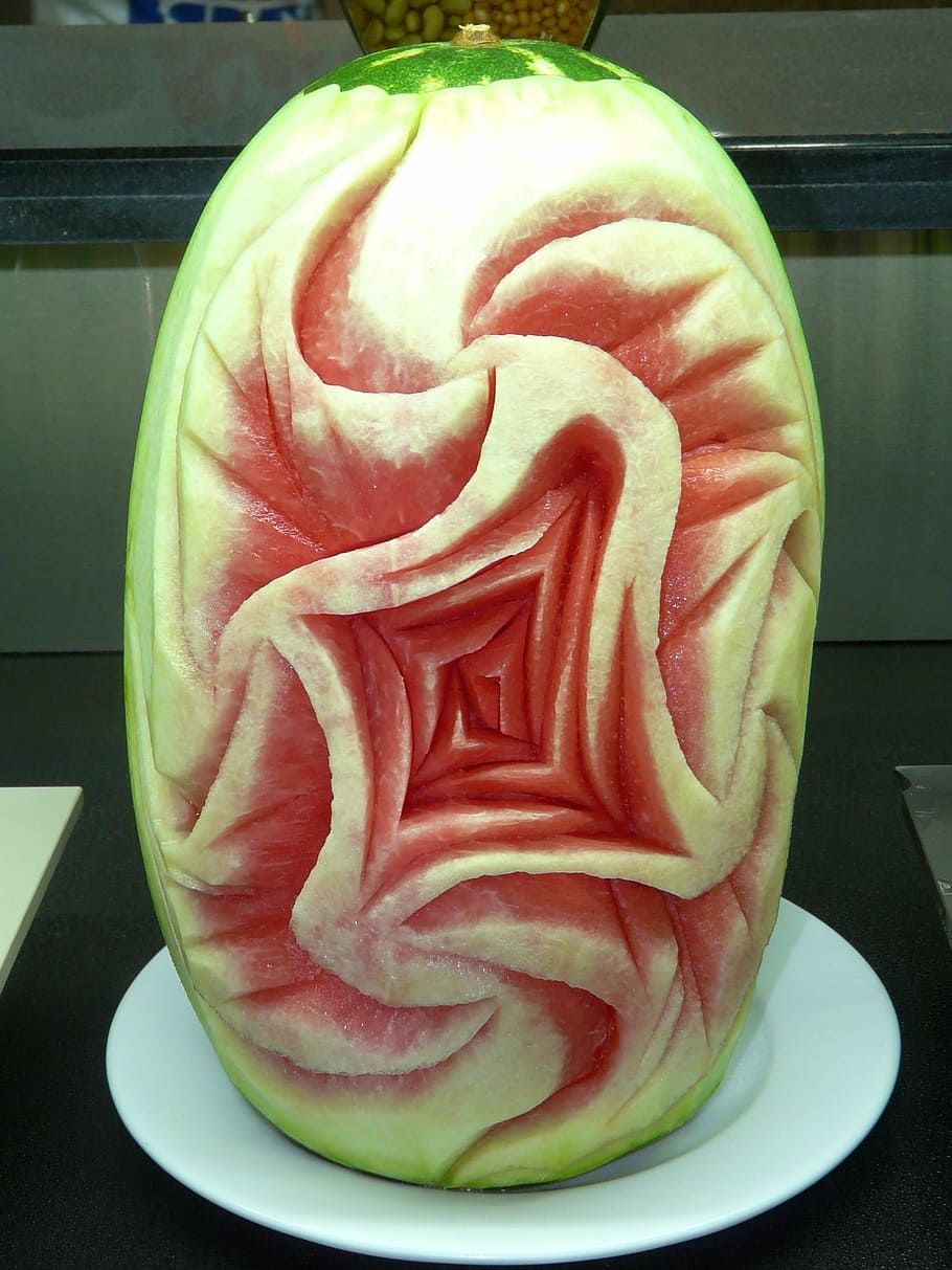 Watermelon, Carved, Artwork, freshness, no people, vegetable HD wallpaper