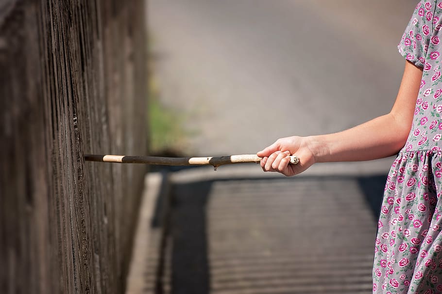 person, human, child, hand, floor, wood stock, fence, wood fence HD wallpaper