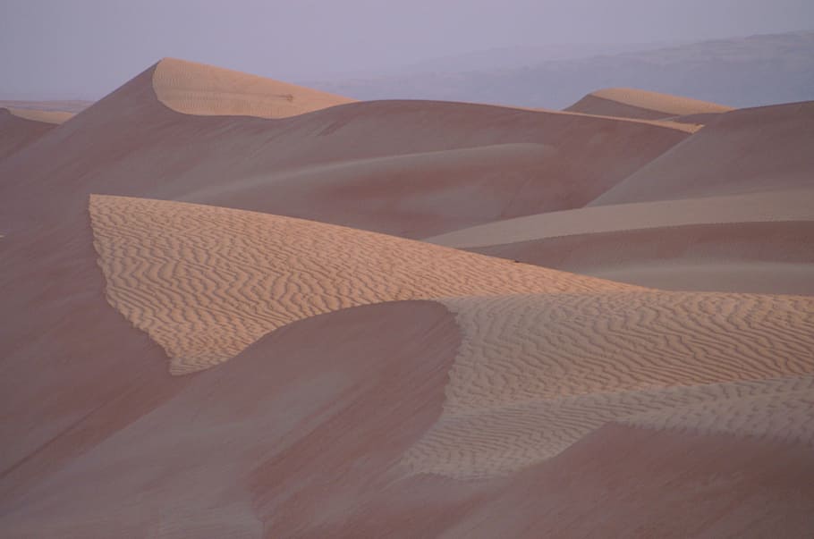 oman, desert, dunes, landscape, sand dune, environment, scenics - nature HD wallpaper