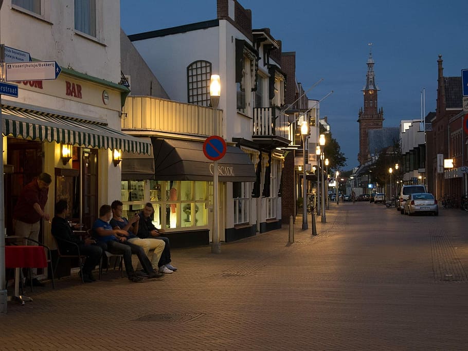 Holland, Katwijk, Night, architecture, building exterior, illuminated HD wallpaper