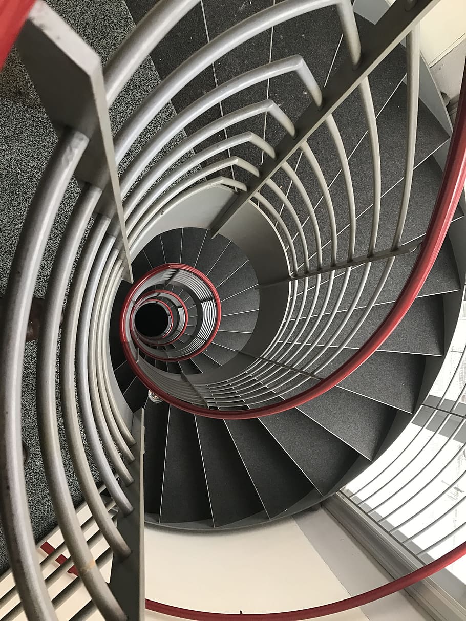 level, spiral, steel, technology, staircase, steps and staircases HD wallpaper