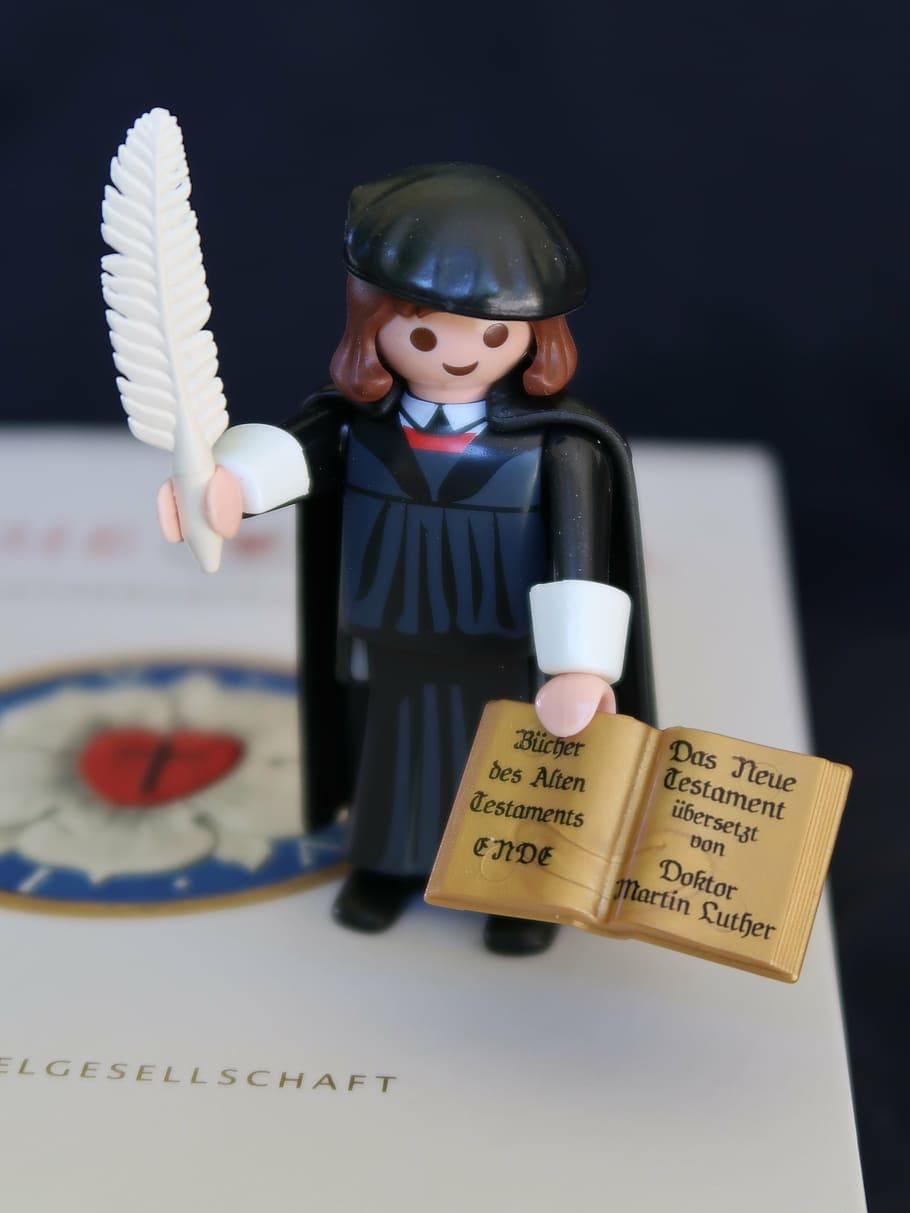 martin luther, bible, faith, protestant, reformation, playmobil, HD wallpaper
