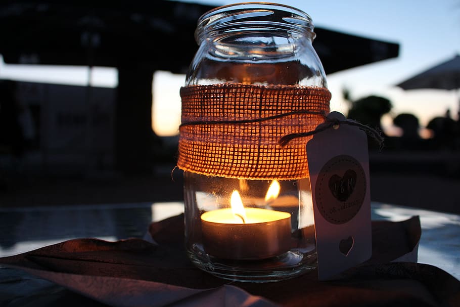 tealight, deco, windlight, romantic, burning, food and drink HD wallpaper