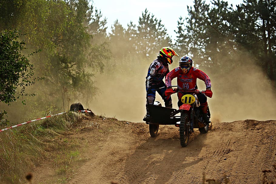 cross, motocross, sidecar, motorcycle, sand, race, motorsport