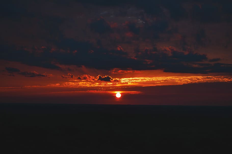 golden hour photography, sunset photography, sunrise, sky, clouds HD wallpaper