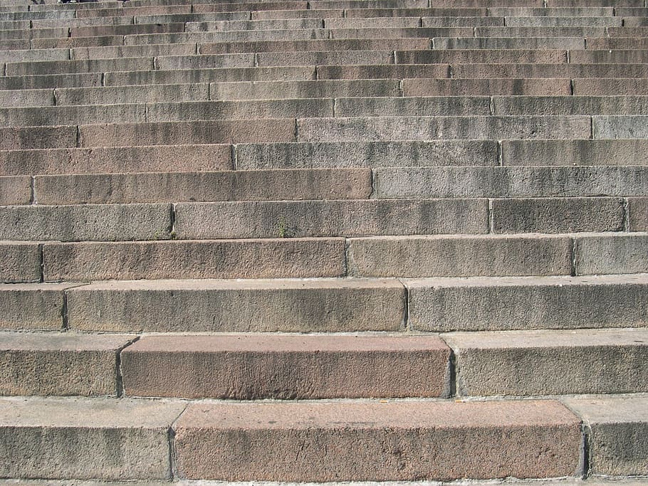 stairs, gradually, stone, away, rise, high, wall, architecture HD wallpaper