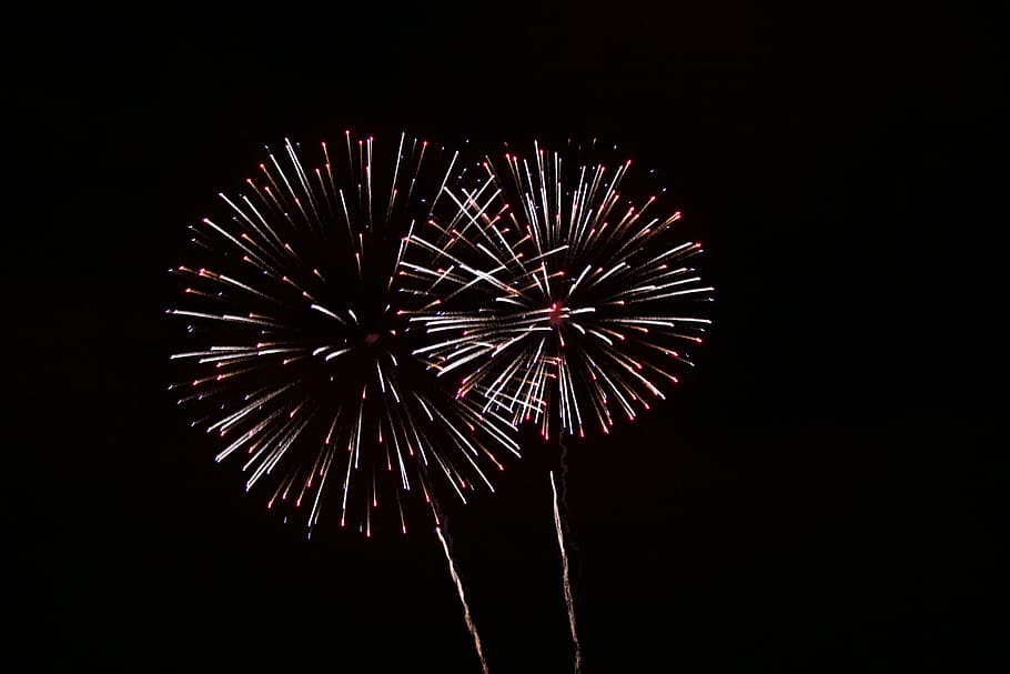 fireworks display photo, fireworks display, night, light, color HD wallpaper