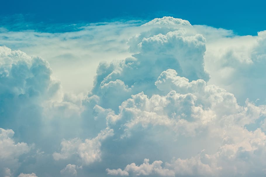 cloudy, blue, sky, clouds, cloud - sky, beauty in nature, scenics - nature HD wallpaper