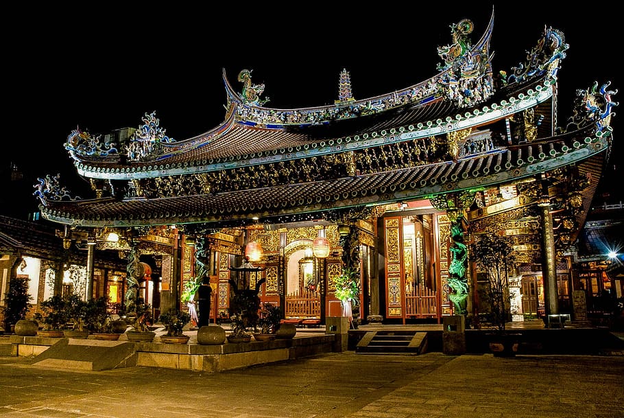 Bao-an Temple in Taipei, Taiwan., photo, public domain, asia