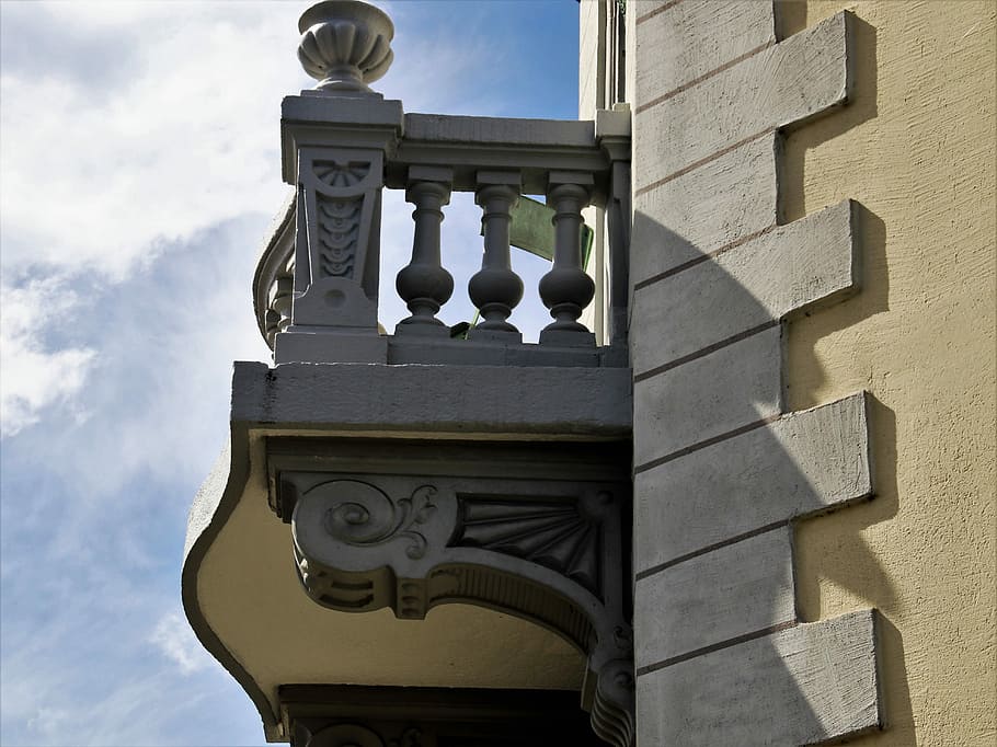 balcony, stone, no one, architecture, sky, at the court of HD wallpaper
