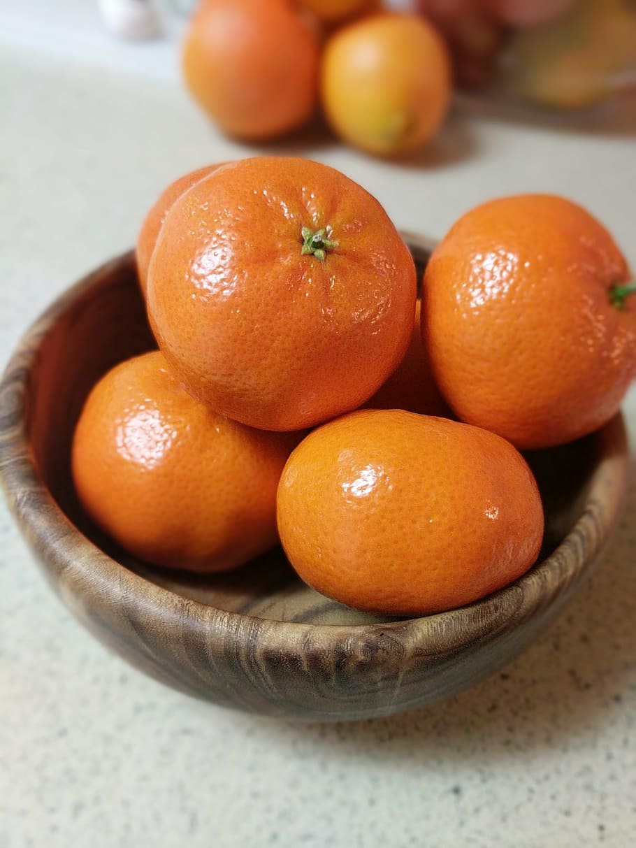 oranges, fruit, bowl, food, food and drink, healthy eating HD wallpaper