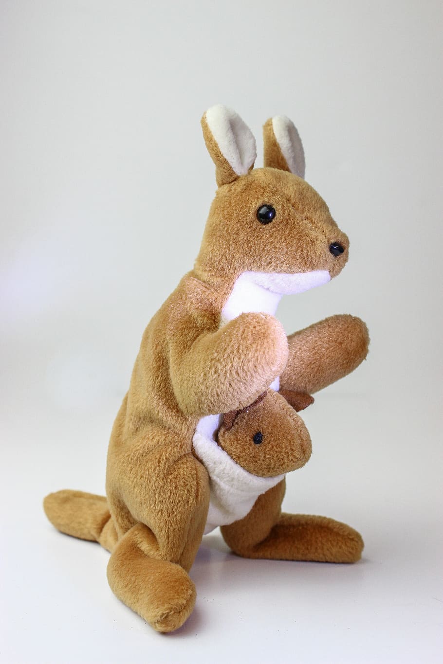 beanie baby, plush, toy, plush toy, kangaroo, brown, soft toy