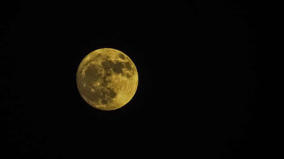 moon, full, full moon, night, sky, dark, space, lunar, bright HD wallpaper