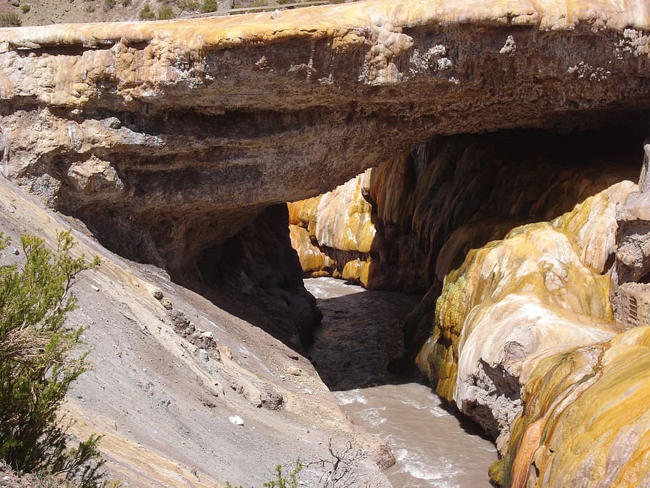 yellow, mountain, mendoza, rock formation, solid, rock - object HD wallpaper