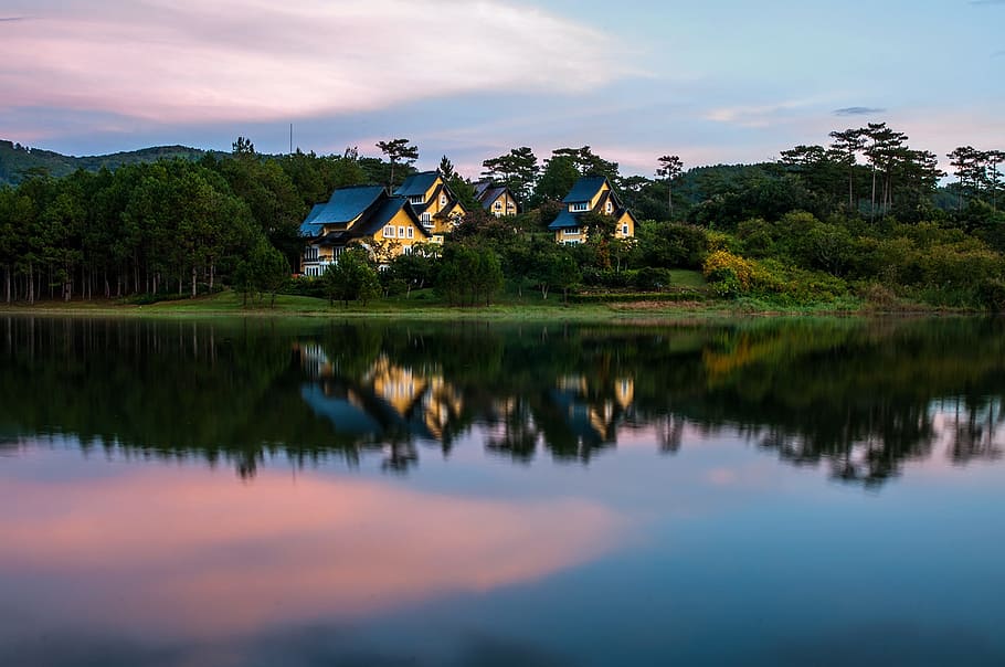 lake, soi ball, tranquility, scenery, the morning, reflect HD wallpaper
