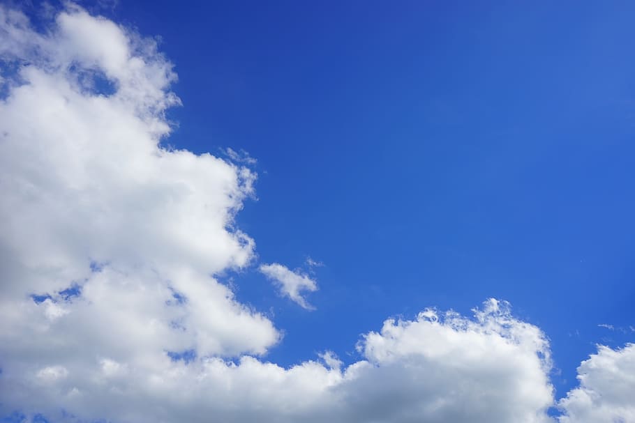 Clouds, Sky, Blue, Raindrop, Cumulus, summer clouds, white HD wallpaper