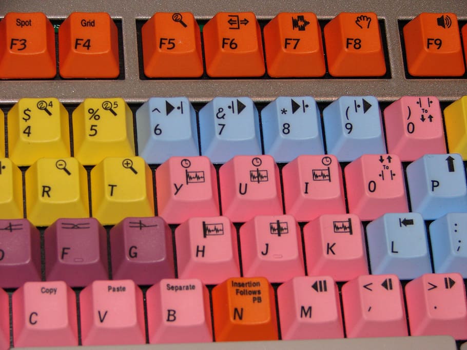 keyboard, colorful, computer, input, computer keyboard, keys HD wallpaper
