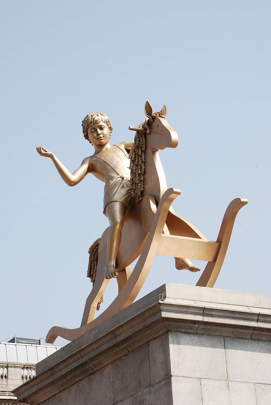 Rocking Horse, Child, Sculpture, London, trafalgar, square, HD wallpaper