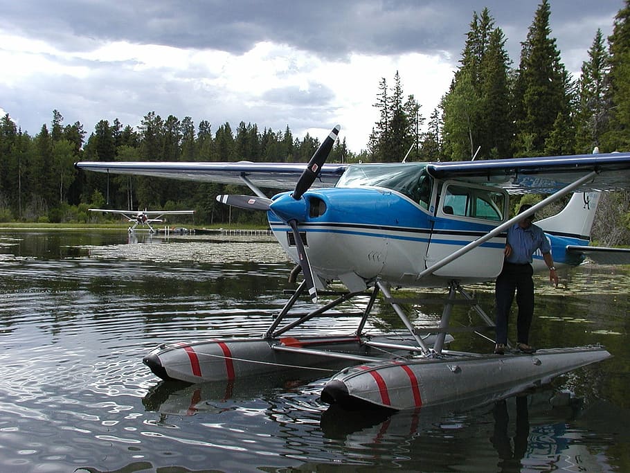 Float Plane, Lake, Float, Plane, airplane, transportation, propeller HD wallpaper