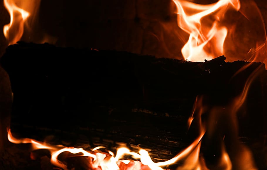 fire, wood, flame, fireplace, burn, hot, heat, oven, fire - Natural Phenomenon HD wallpaper