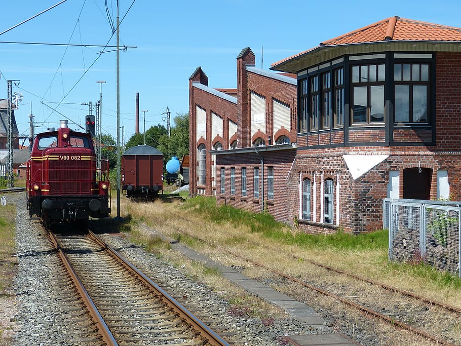 railway, train, seemed, track, transport, traffic, gravel, north HD wallpaper
