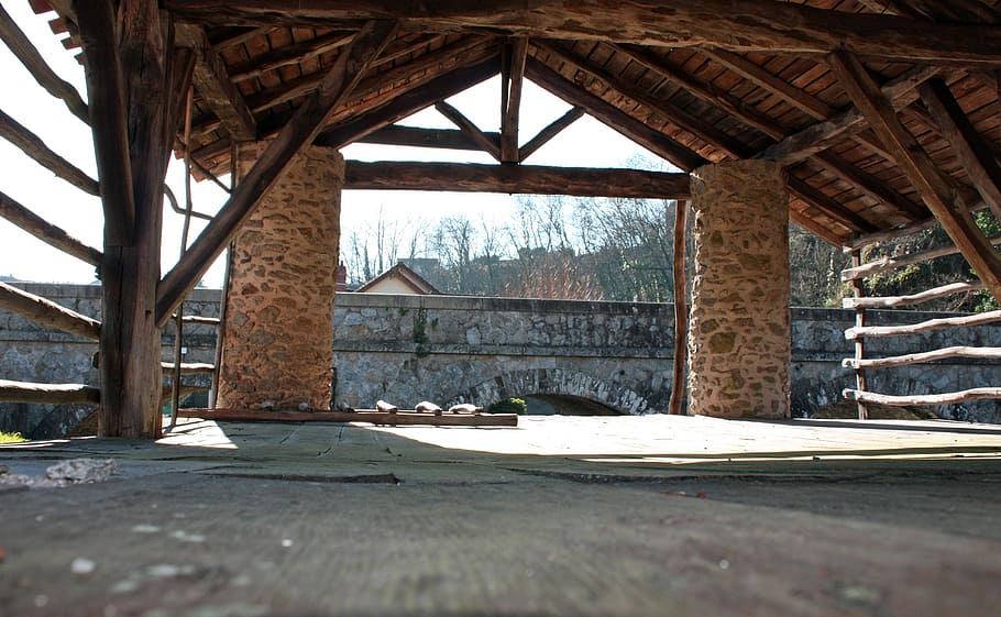 tannery, wooden tannery, old french tannery, tannery woodwork, HD wallpaper