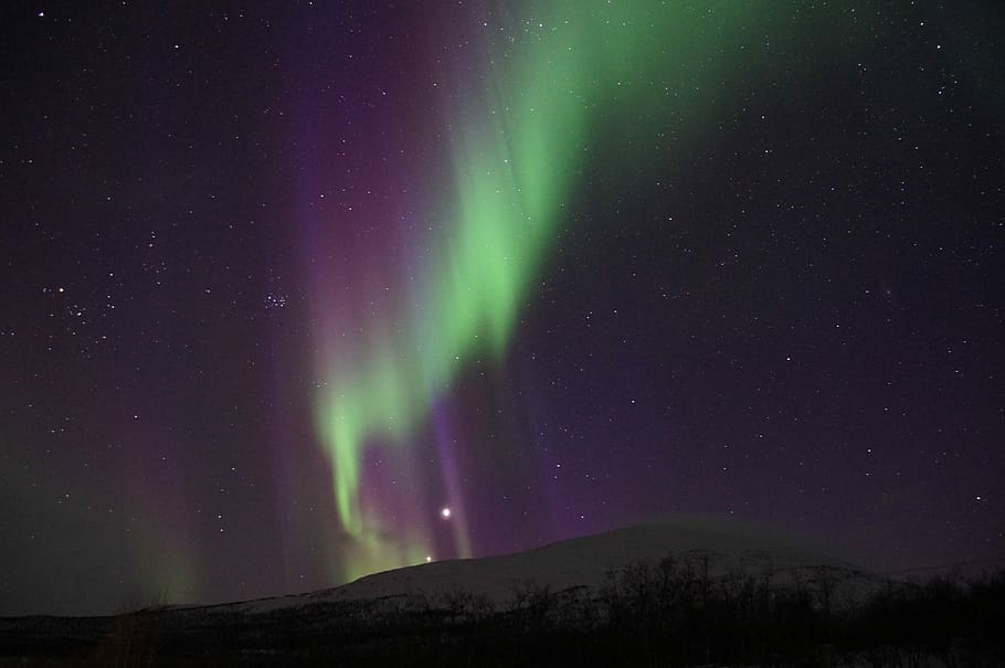aurora borealis, northern lights, sweden, lapland, kiruna, abisko, HD wallpaper