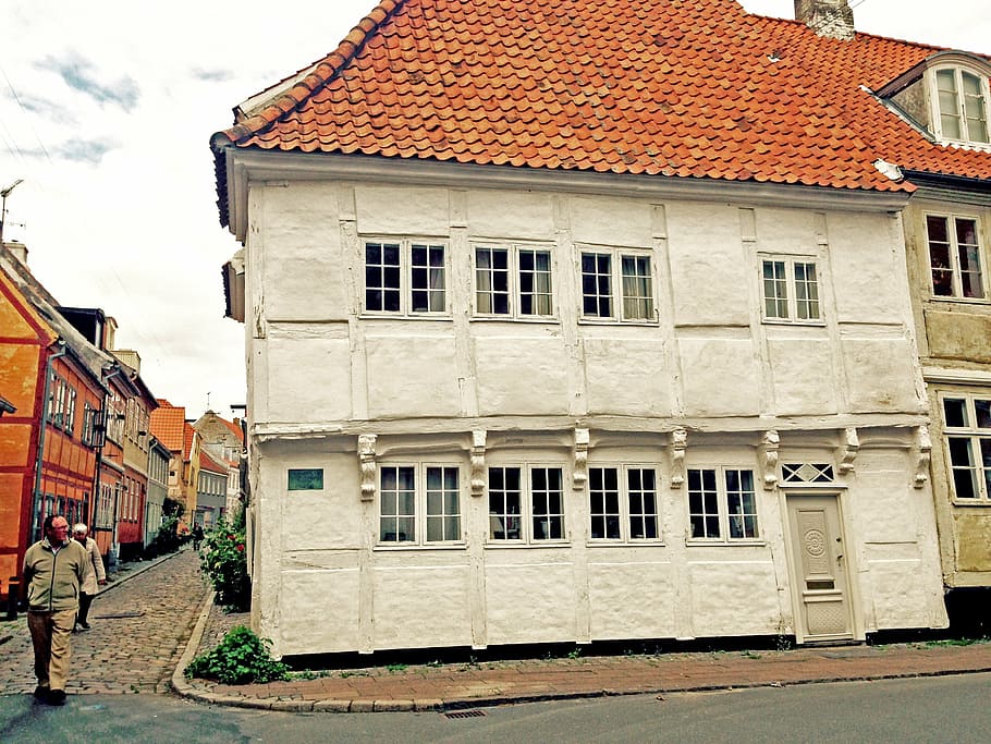old, house, helsingor, architecture, street, europe, building Exterior HD wallpaper