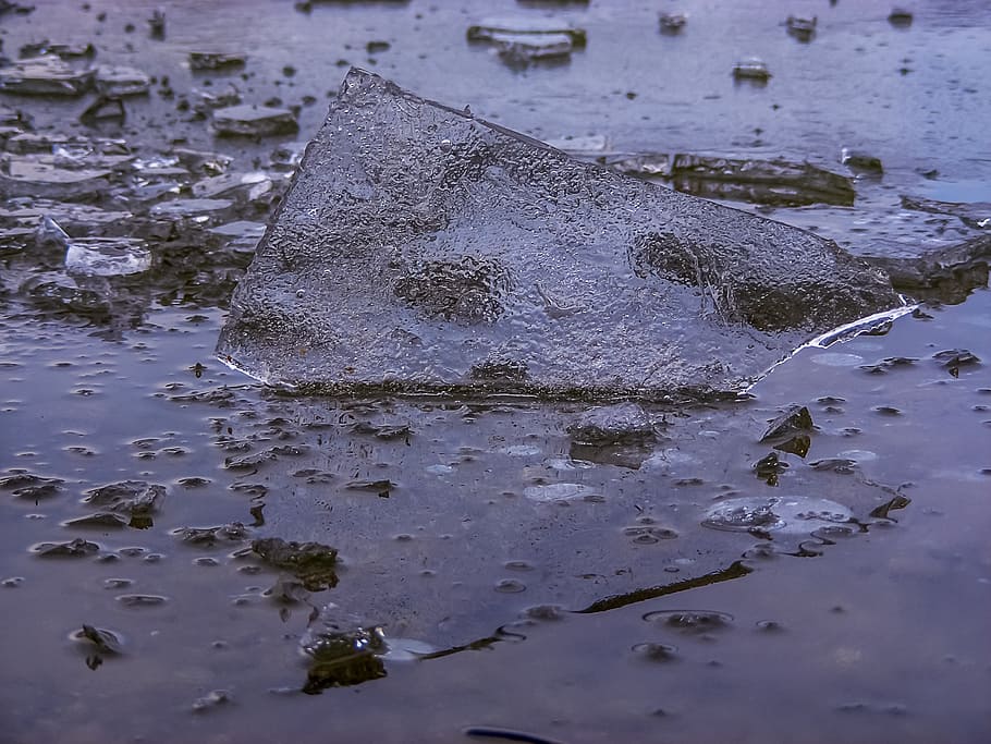 ice, ice floe, cold, winter, frozen, water, plaice, chunks of ice HD wallpaper