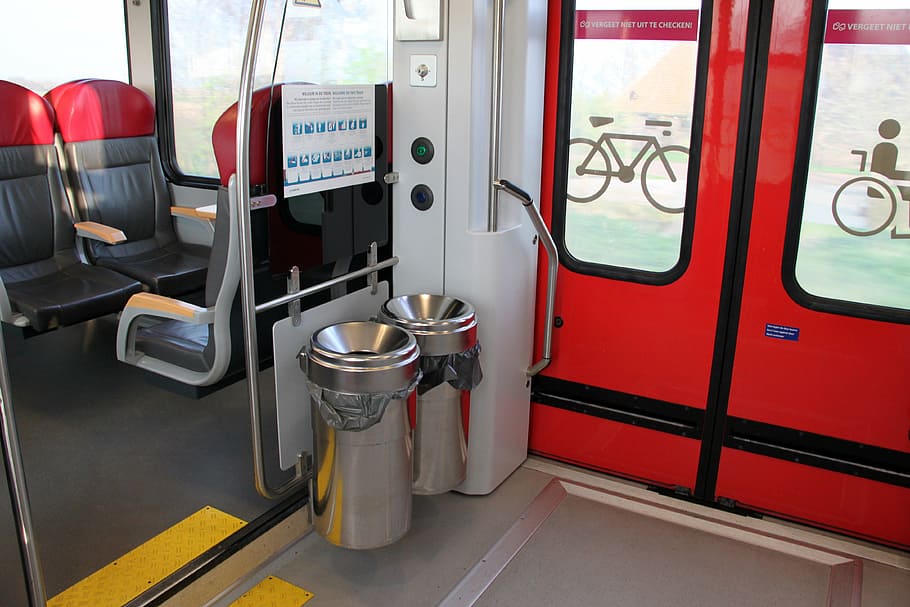 arriva spurt, train, interior, door, netherlands, transport HD wallpaper