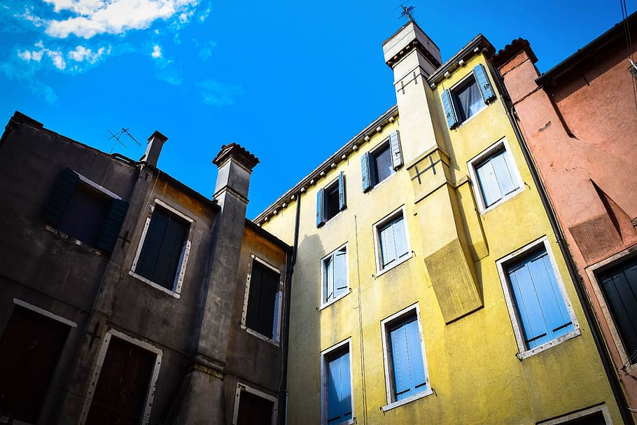 architecture, building, house, construction, blue, sky, building exterior HD wallpaper