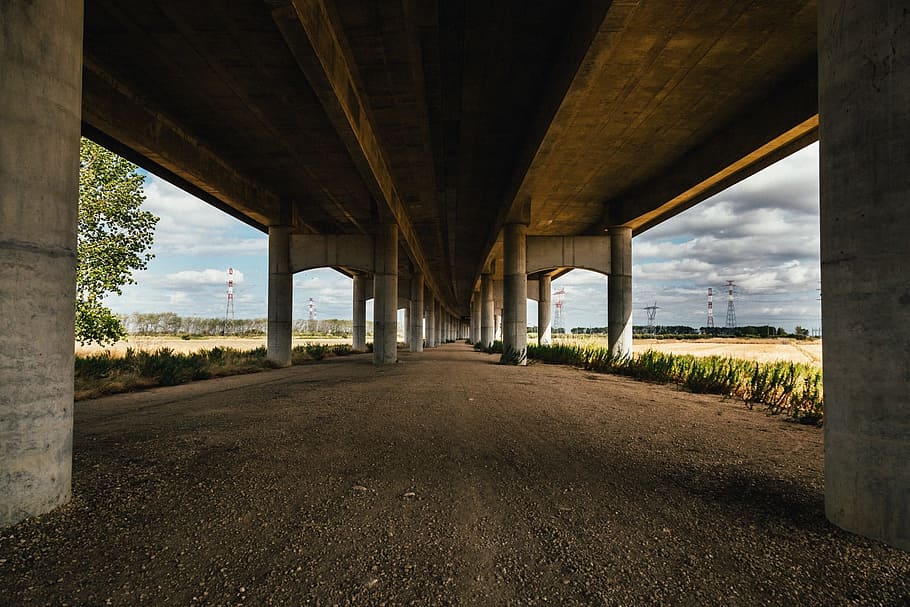 photography of under bridge, underneath, architecture, structure HD wallpaper