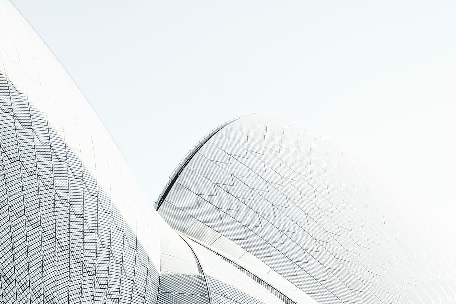 white painted building, low angle of building photograohy, minimum HD wallpaper