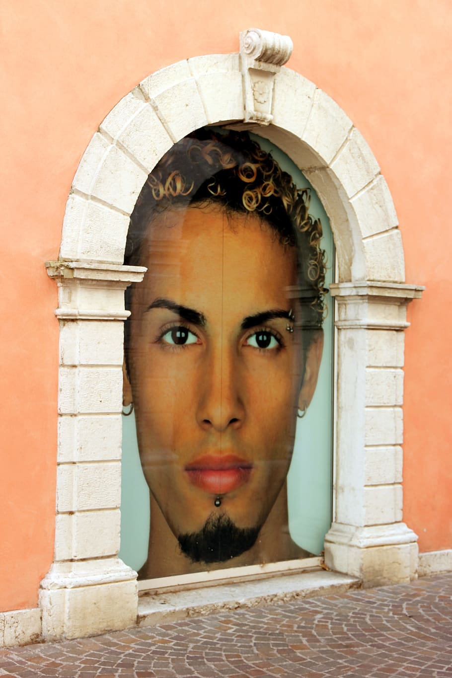 Man, Head, Bart, Door, Goal, Portal, advertising, portrait HD wallpaper