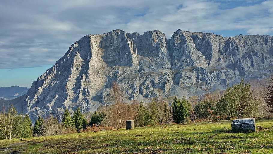 mount, alluitz, urkiola, mountain, limestone, sierra, crest HD wallpaper