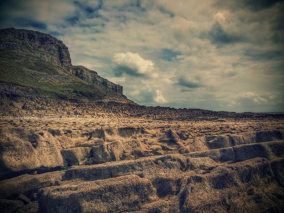 Rock, Clouds, Mountain, Nature, cliff, high, outdoor, scenery HD wallpaper