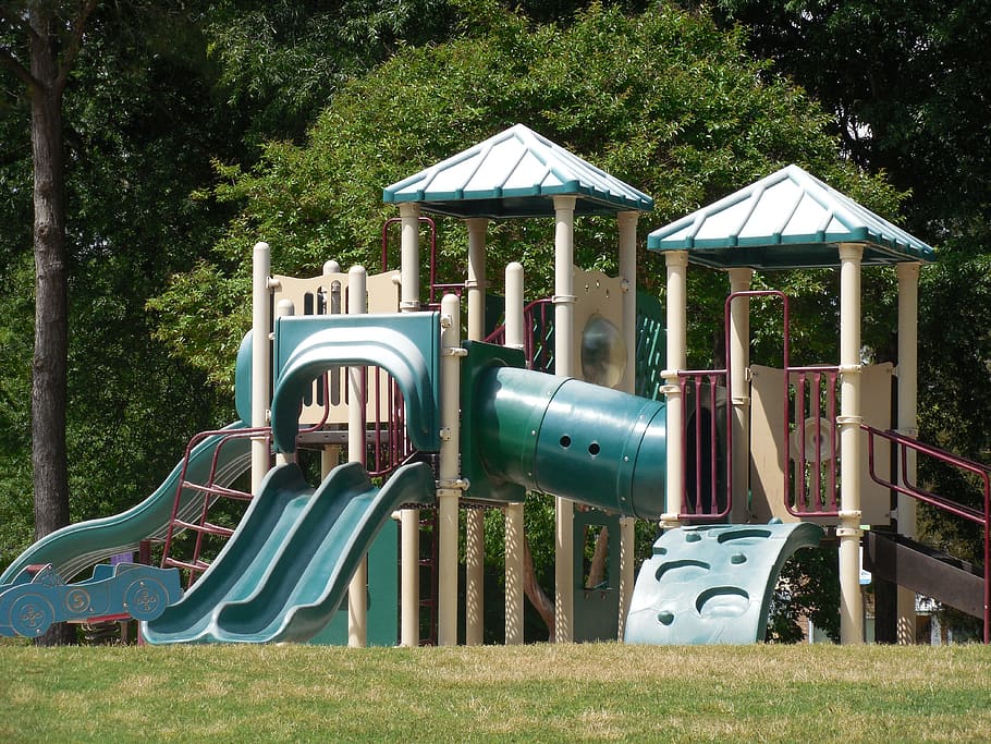 Playground, Slide, Fun, Park, Childhood, happy, young, happiness HD wallpaper
