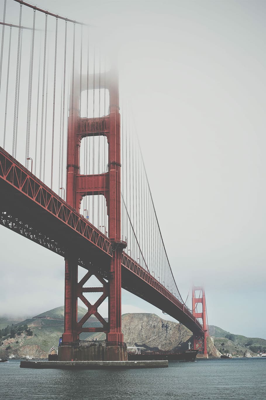 Hd Wallpaper Golden Gate Bridge Under Blue Sky At Daytime Golden Gate Bridge Wallpaper Flare 