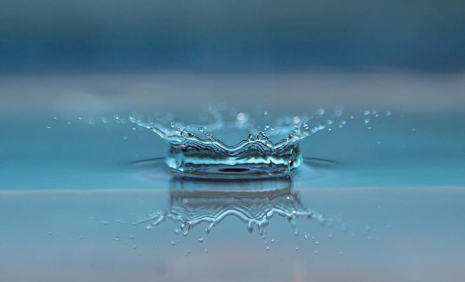 macro, reflection, splash, surface, water, nature, drop, liquid HD wallpaper