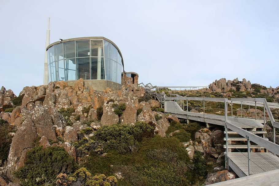 Station on Mount Wellington in Hobart, Tasmania, Australia, building, HD wallpaper