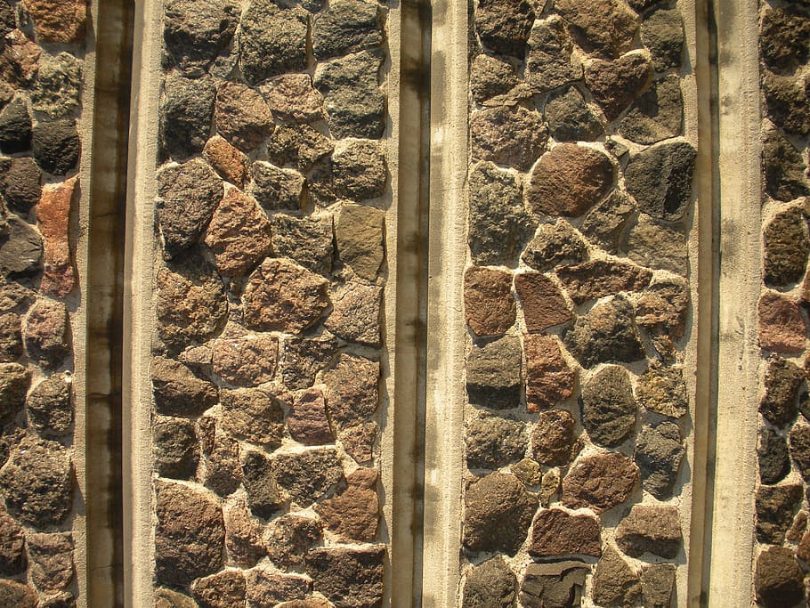 Stone Wall, Divided, Sections, Granite, structure, background HD wallpaper