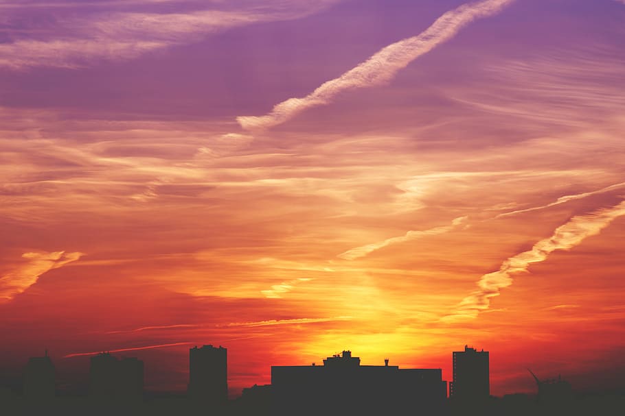clouds, dark, dawn, dramatic, dusk, evening, evening sky, heaven HD wallpaper