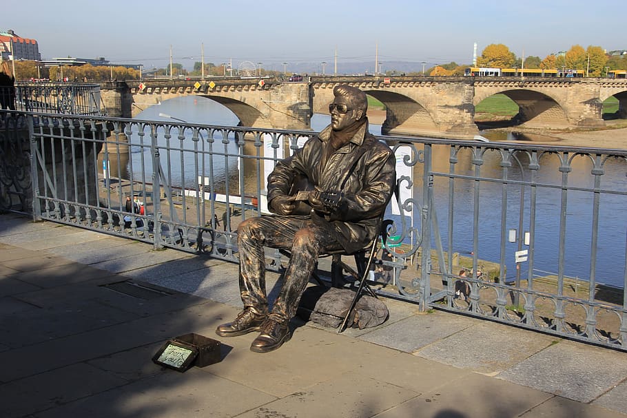 dresden, live statue, germany, built structure, architecture HD wallpaper