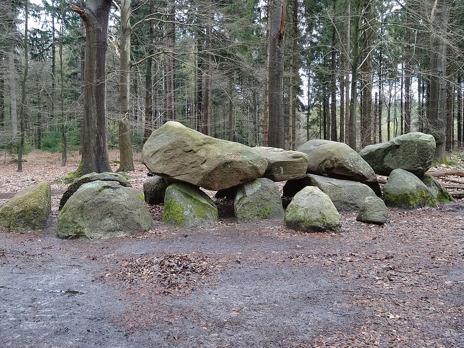 HD wallpaper: dolmen, dolmens, ancient times, drenthe, nature, stones ...